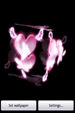 3D粉紅色的心