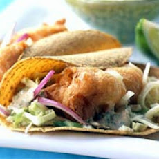 Beer-battered Fish Tacos with Baja Sauce
