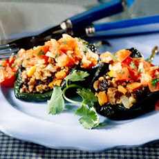 Poblanos Stuffed With Pork And Fruit