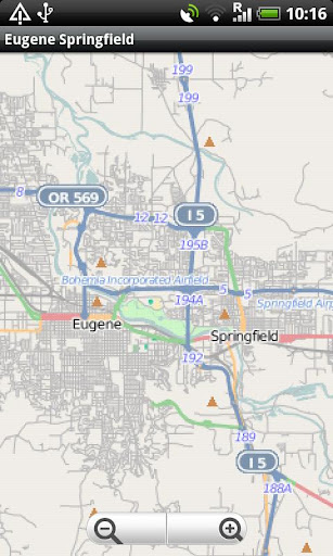 Eugene Springfield Street Map