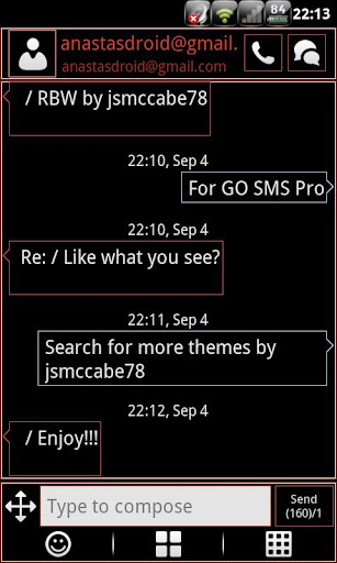 RBW GO SMS Pro Theme free