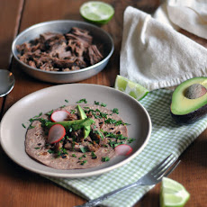 Slow Cooked Beef Tacos with Quick-Marinated Radishes