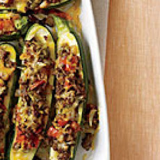 Chili-Beef-Stuffed Zucchini