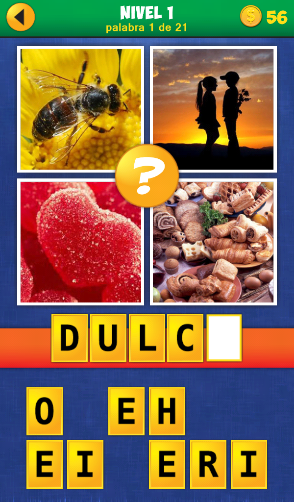 Android application 4 Pics 1 Word: Reloaded screenshort