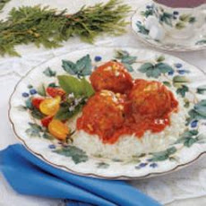 Turkey Meatballs in Garlic Sauce