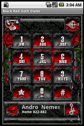 Black Red Goth Dialer