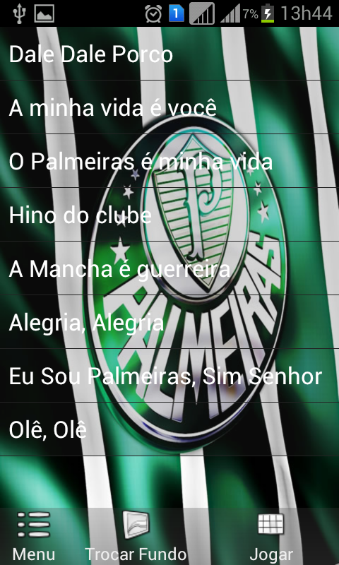Android application Palmeiras - Músicas da Torcida screenshort