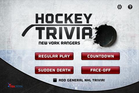 Hockey Trivia-Rangers