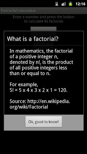 Factorial calculator