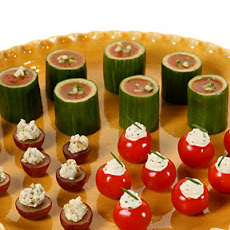 Blue Cheese-Walnut Filling in Grape Cups