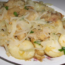 Bacalhau a Algarvia - Golden Codfish With Potatoes