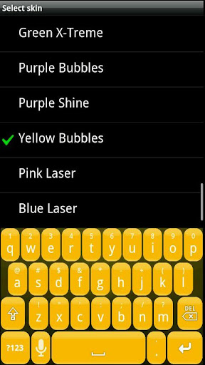 Yellow Bubble HD Keyboard Skin
