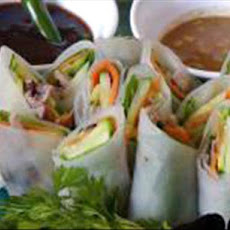 Duck Spring Rolls With Dipping Sauces