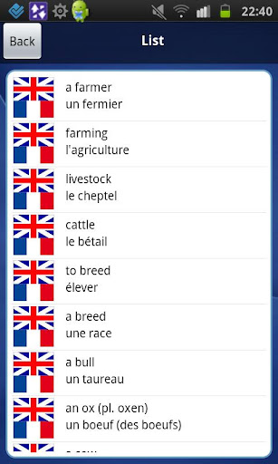 My Vocabulary List En-Fr