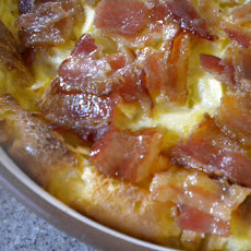 Bread Pudding with Apple and Brown Sugared Bacon