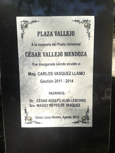 Placa Plaza Vallejo