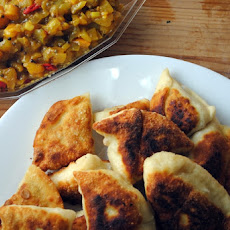 Samosas with Loquat-Onion Chutney