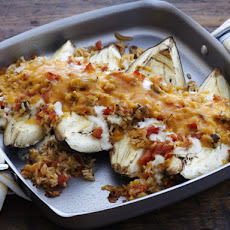 Ricey Ranch Eggplant Boats