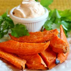 Baked Yam Fries with Dip