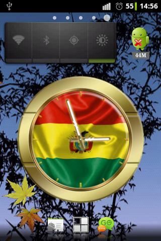 Bolivia flag clocks