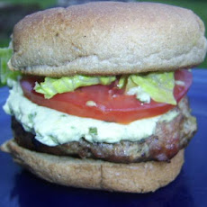 Bacon Turkey Burger With Avocado Dressing-Rachael Ray