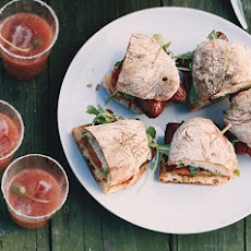 Sausage, Arugula, and Piquillo Pepper Sandwiches