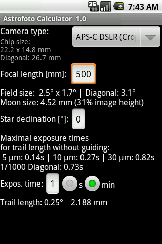 Astrophoto Calculator