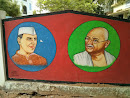 Gandhi and Nehru Mural