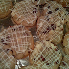 Bells & Holly Lattice Cookies: Cranberry, White Chocolate, Orange, & Ginger