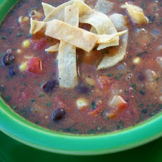 Crockpot Black Bean Tortilla Soup