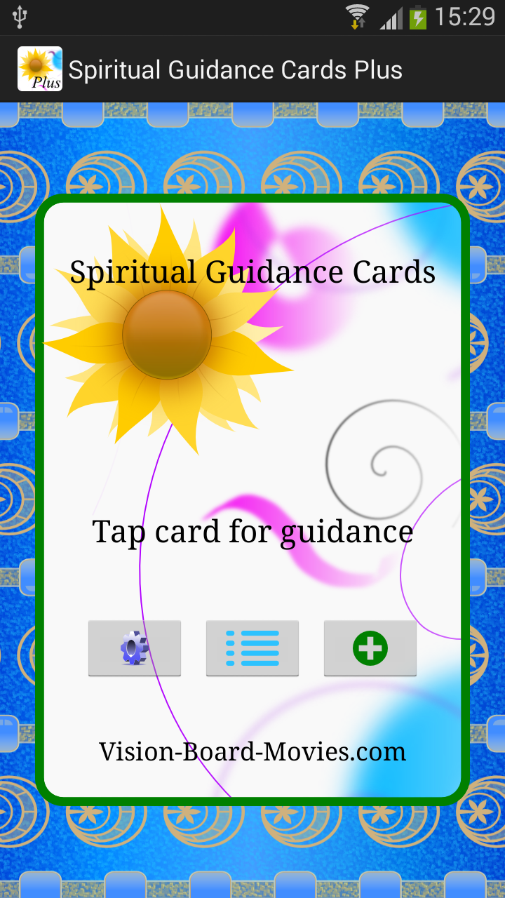 Android application Spiritual Guidance Cards Plus screenshort