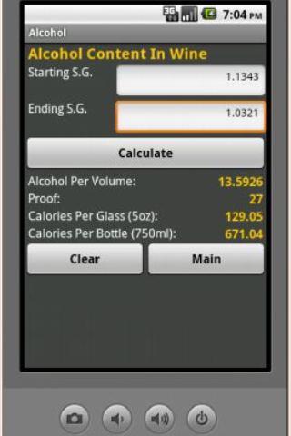 Vino Calculator