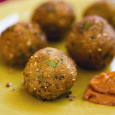 Black-Eyed Pea Fritters with Hot Pepper Sauce