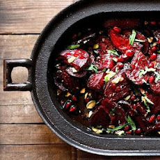 Moroccan Roasted Beets with Pomegranate and Pistacio