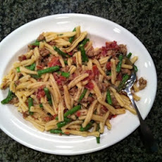 Summer Asparagus, Bacon & Asiago Cheese Carbonara