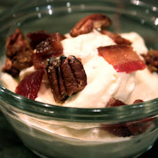 Smoked Cream Ice Cream + Candied Bacon + Pecans