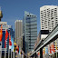 Here comes the monorail! on Pymont Bridge at Darling Harbour