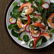 Shrimp with Feta, Radish, Watercress, and Mint