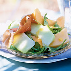 Prosciutto and Melon Salad with Cantaloupe Vinaigrette