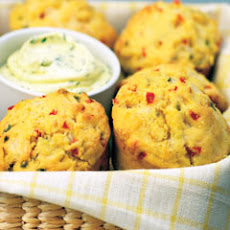 Cornmeal Muffins With Cilantro Spread