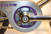 Custom titanium tubular crank arm with a high polish finish.