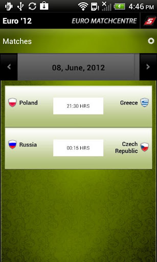 Euro '12 MatchCentre