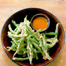 Fried Green Beans with Sweet Hot Mustard