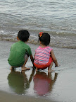 At play at Paniman Beach