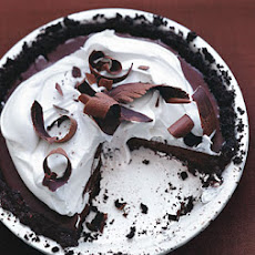 Bittersweet Chocolate Pudding Pie with Crème Fraîche Topping