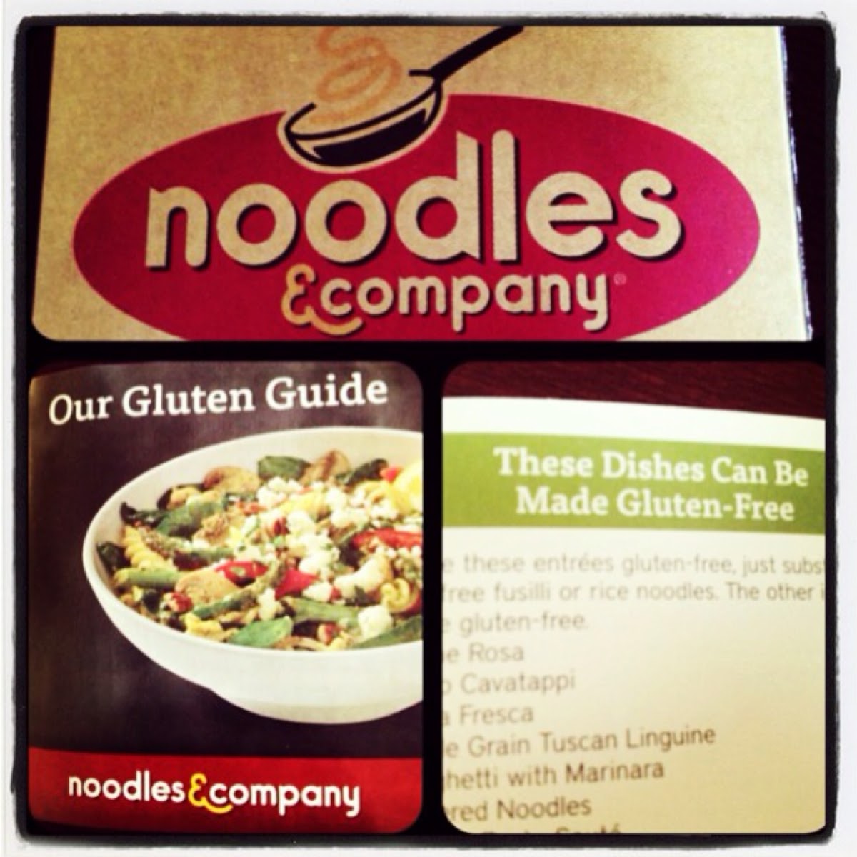 Noodles and Company gluten-free menu