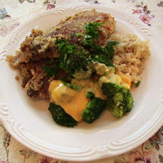 Schnitzel-Style Chicken and Broccoli in White Wine Sauce
