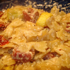 Macaroni W/ Squash, Salami in Ricotta Tomato Sauce