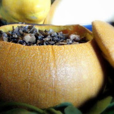 Baked Pumpkins with Wild Rice Stuffing