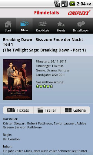 cineplexx for android screenshot